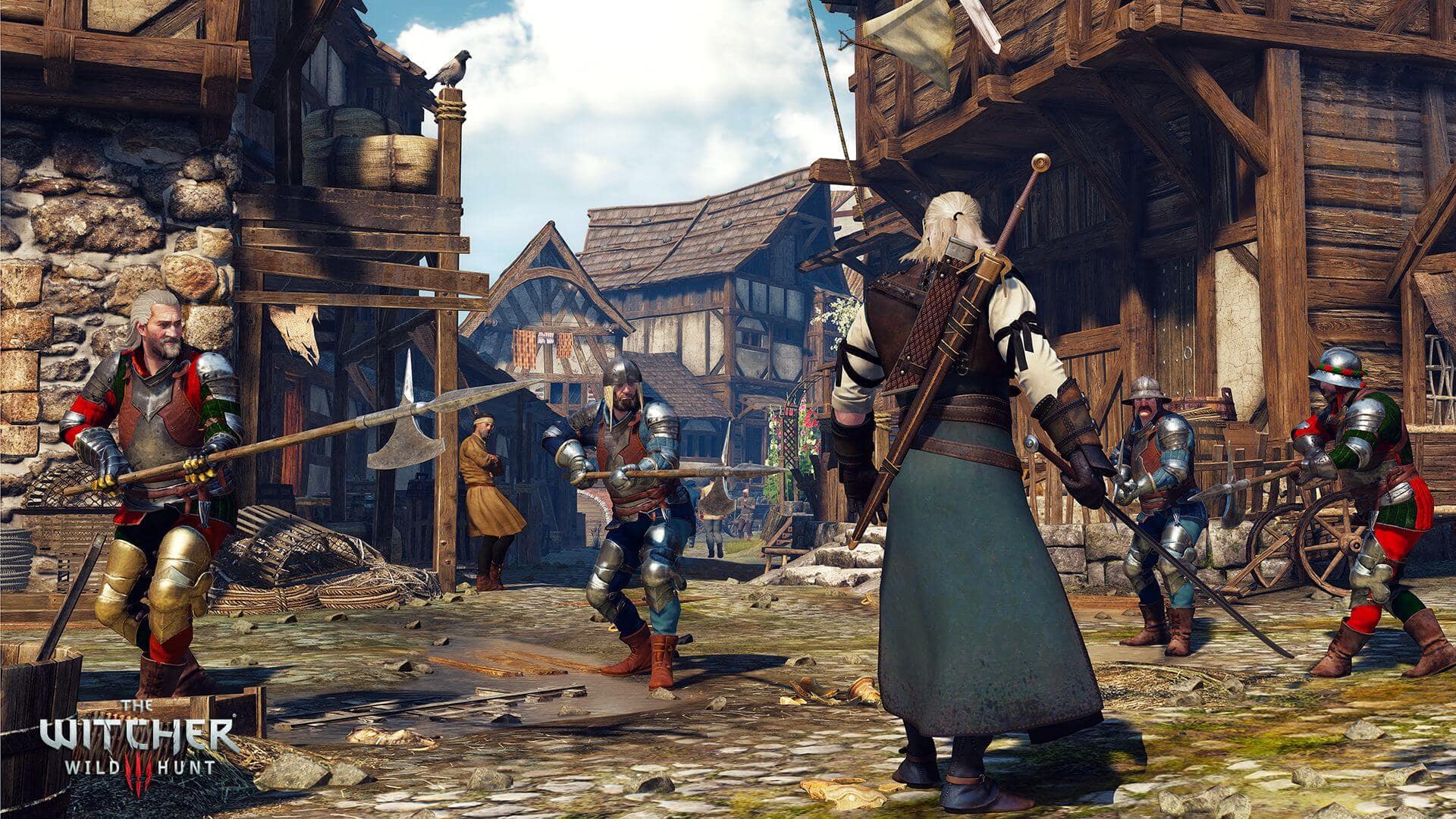 The Witcher 3: Wild Hunt Geralt vs Guards Screenshot