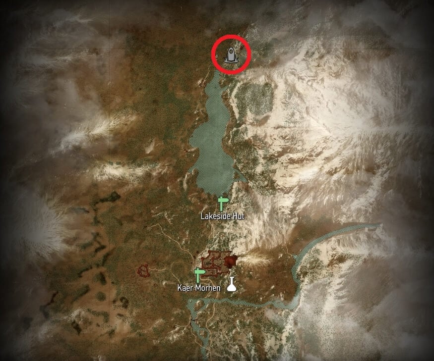 Witcher 3 - Kaer Morhen Place of Power Map Locations