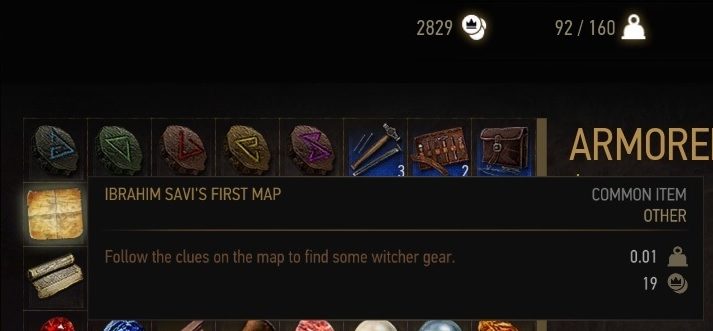 Witcher 3 Wild Hunt School Gear Set Maps